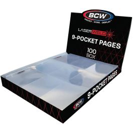 BCW Hüllen für 9 Karten 3-Loch Laserweld (100)