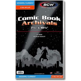 BCW Mylar Current Comic Book Bags 4-MIL (25 St.)