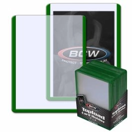 BCW 3 x 4 Inch Topload Card Holder (25 St.) Grüner Rand