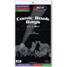 BCW Resealable Silver Thick Comic Bags (100 Hüllen)